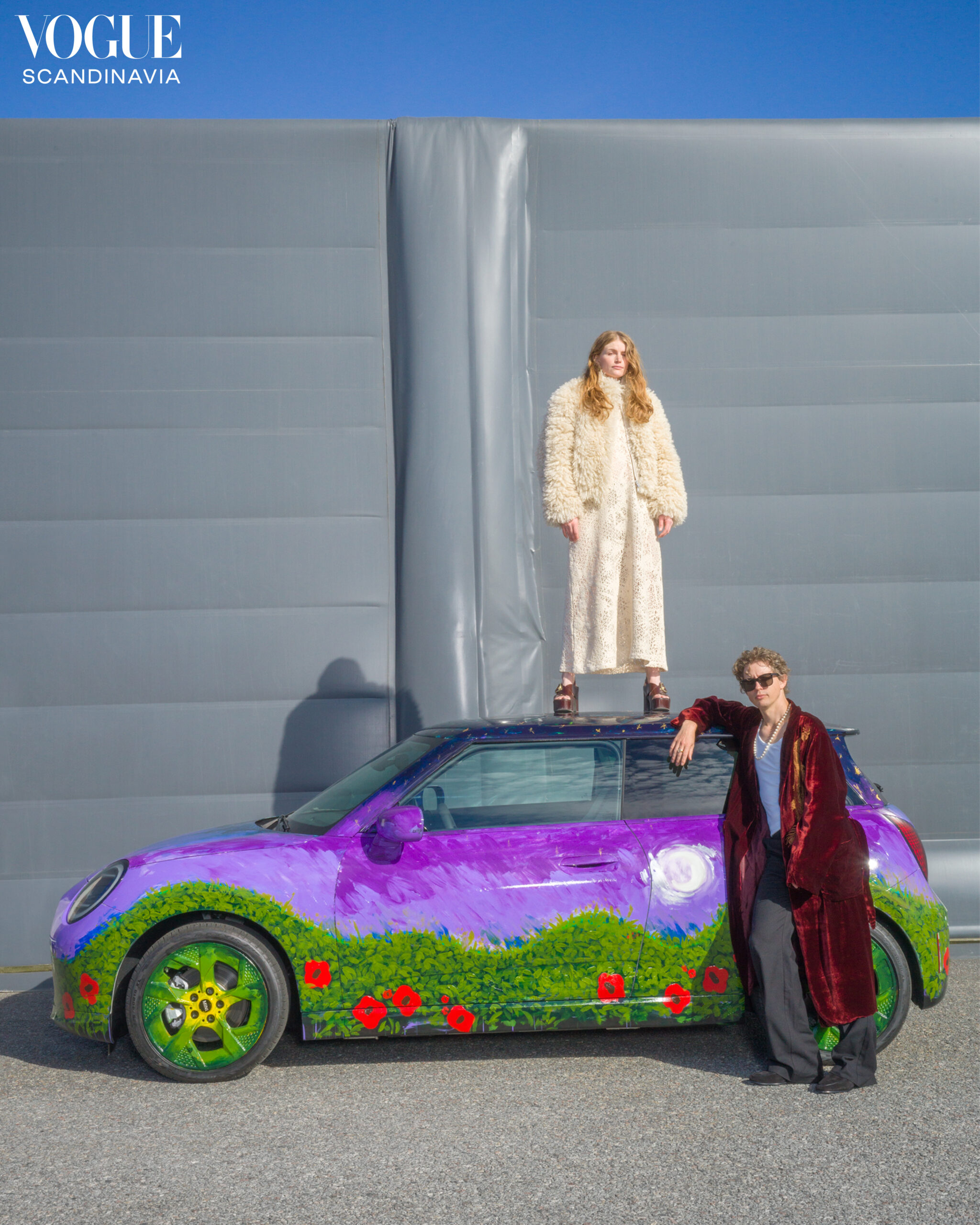 Painted MINI Cooper art car by Madelen and Robert Möllard for MINI and Vogue Scandinavia.