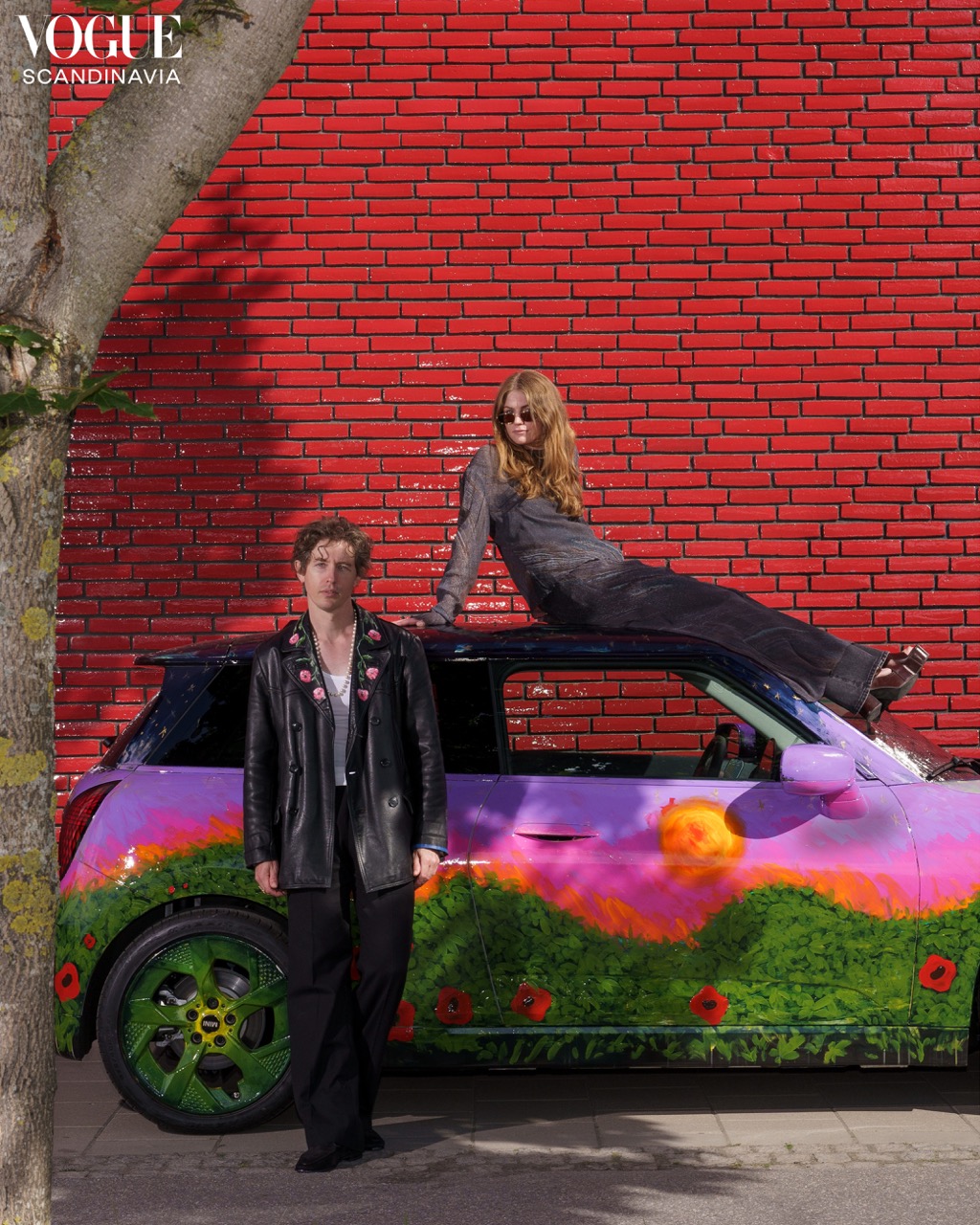 Painted MINI Cooper art car by Madelen and Robert Möllard for MINI and Vogue Scandinavia.