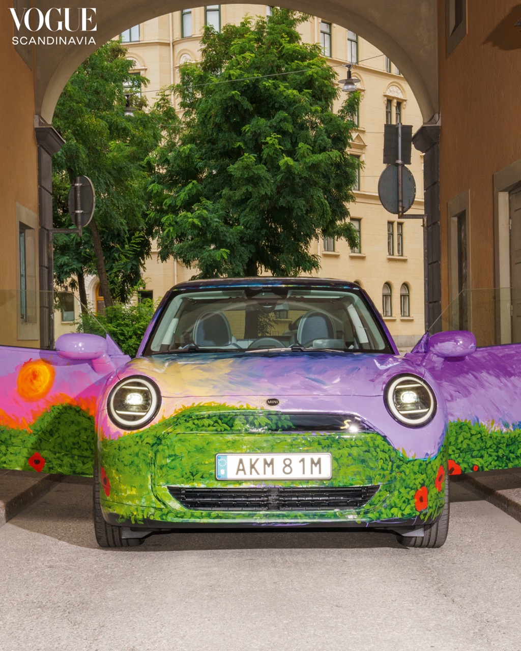 Painted MINI Cooper art car by Madelen and Robert Möllard for MINI and Vogue Scandinavia.